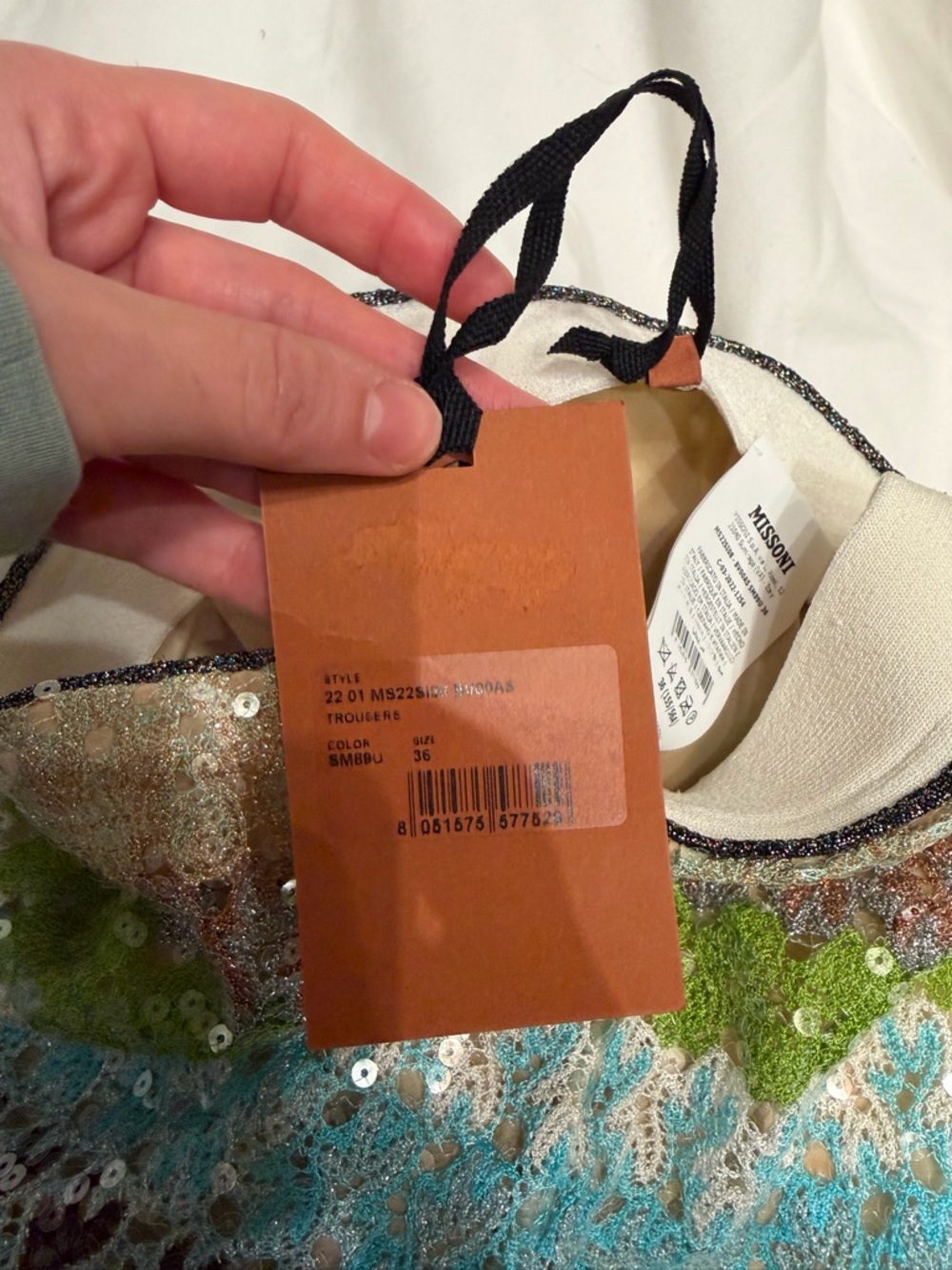 Missoni Multicolor Sequined Crochet Pants - Picture 4 of 6